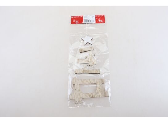 Zawieszka dekoracyjna choinka 13,5 x 34 cm mix