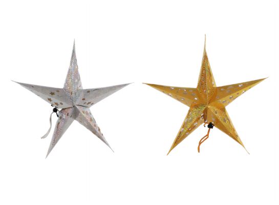 Gwiazda świąteczna papierowa 45 cm srebrny / złoty