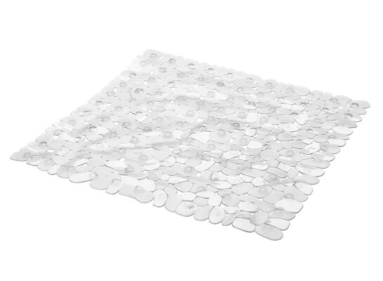 Mata łazienkowa PEBBLE 53 x 53 cm transparentny
