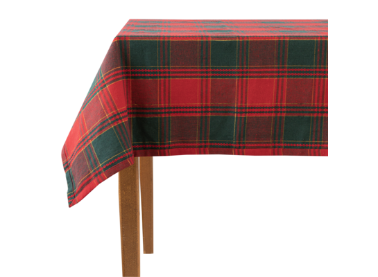 Obrus świąteczny w kratę 200 x 160 cm