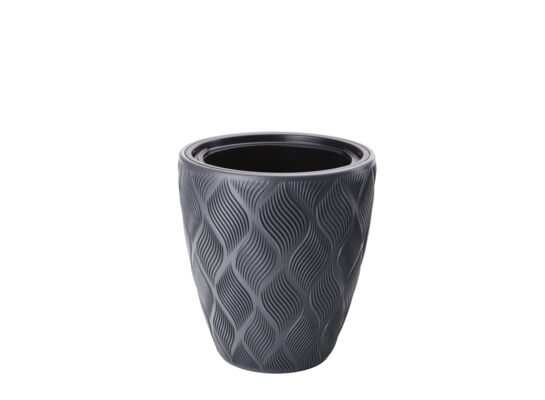 Doniczka Flow 30 cm antracytowa