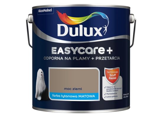 Farba tytanowa Dulux EasyCare+ Plamy+Przetarcia Moc Ziemi 2,5 l