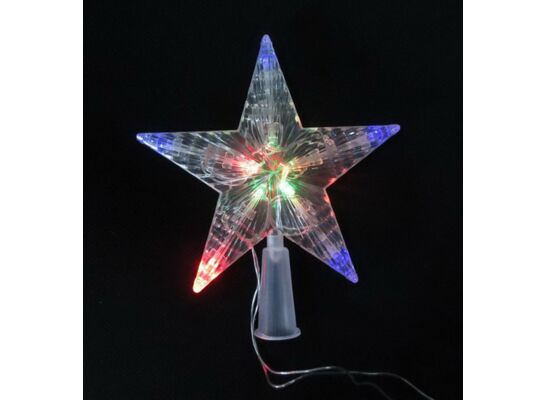 Czubek na choinkę 10 LED 16 cm gwiazda