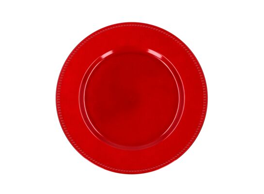 Taca dekoracyjna czerwona 33 cm