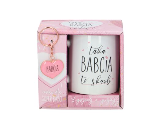 Kubek ceramiczny z brelokiem Babcia 400 ml