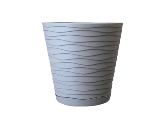 Doniczka Tedi 17 cm popielata