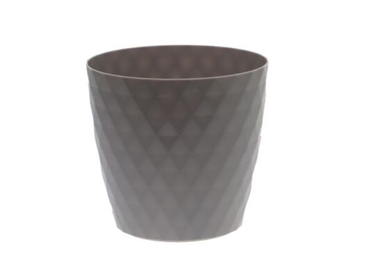 Doniczka Cristal 12 cm popielata