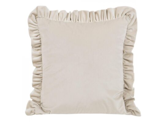 Poszewka dekoracyjna VELVET25C 45 x 45 cm kremowa