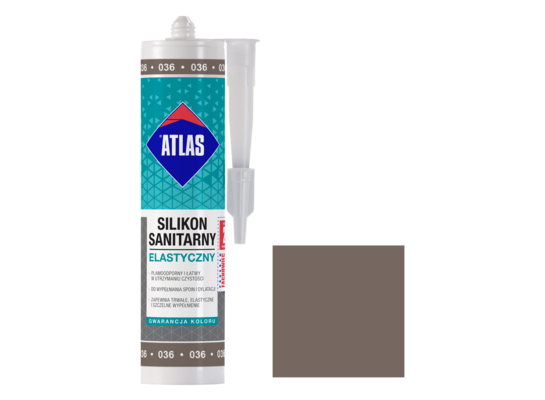 Silikon sanitarny elastyczny 036 ciemnoszary 280 ml Atlas