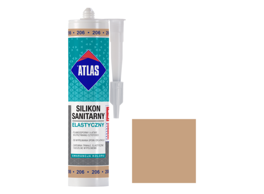 Silikon sanitarny elastyczny 206 cappuccino 280 ml Atlas