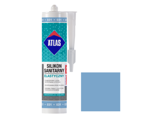 Silikon sanitarny elastyczny 031 błękitny 280 ml Atlas