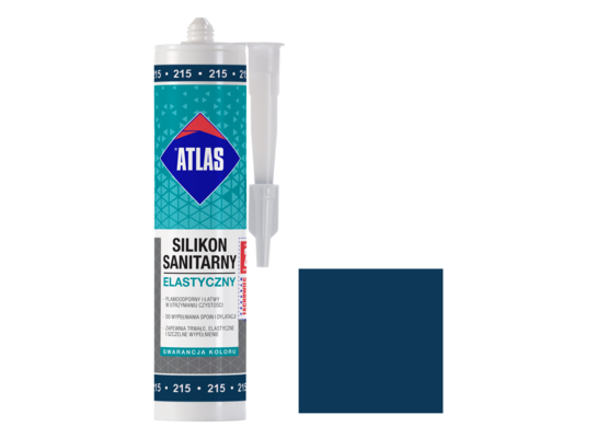 Silikon sanitarny elastyczny 215 atramentowy 280 ml Atlas