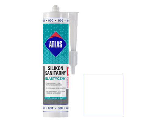 Silikon sanitarny elastyczny 000 transparentny 280 ml Atlas