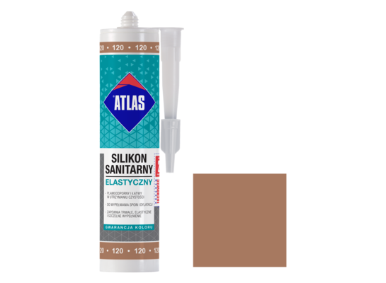 Silikon sanitarny elastyczny 120 toffi 280 ml Atlas