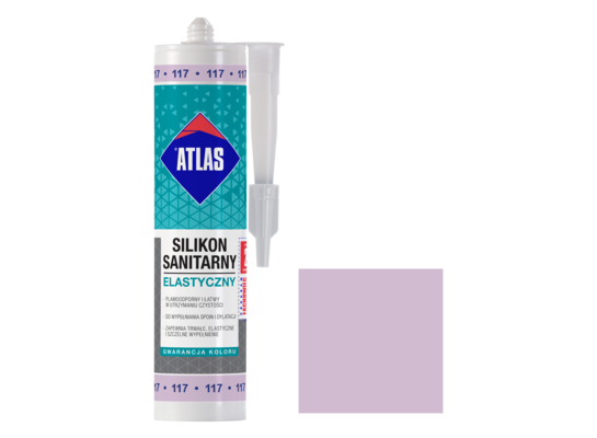 Silikon sanitarny elastyczny 117 fioletowy 280 ml Atlas