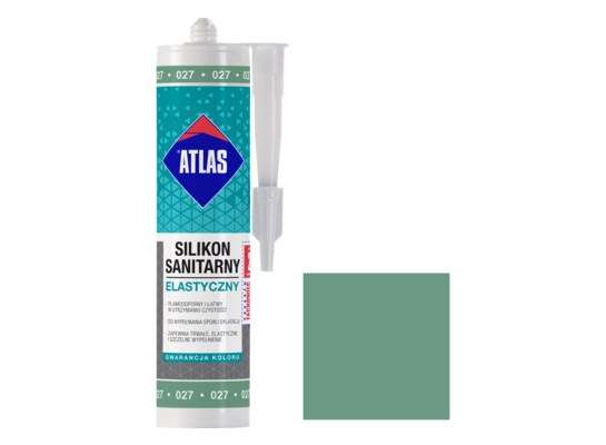 Silikon sanitarny elastyczny 027 zielony 280 ml Atlas