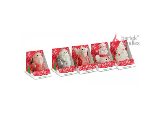 Świeca Xmas figurki 55 g mix wzorów