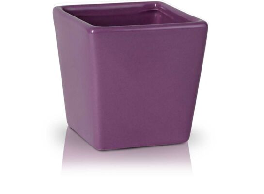 Osłonka ceramiczna kwadratowa 9 cm fioletowa