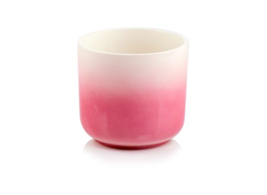 Osłonka CYLINDER 14 cm ombre jasny różowy