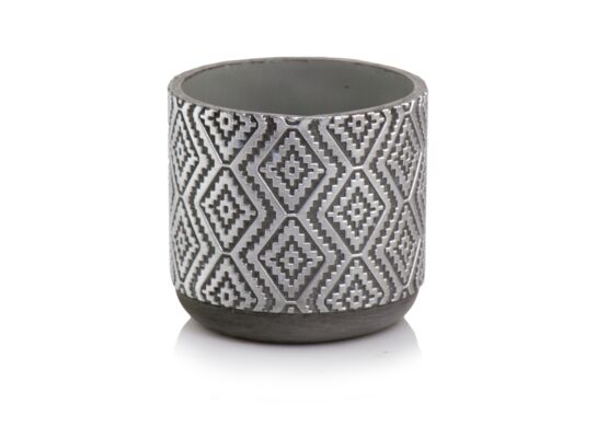 Osłonka CYLINDER 14 cm srebrna