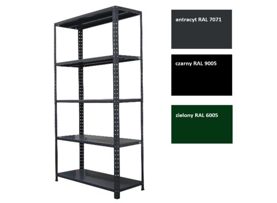Regał metalowy 175 x 90 x 30 cm 5p zieleń skręcany