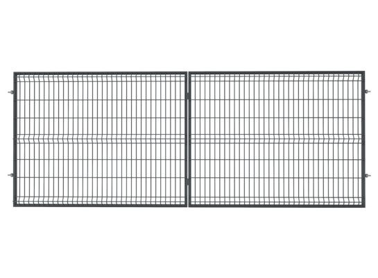 Brama dwuskrzydłowa 3D 4,00 x 1,50 ocynk + RAL7016 połysk