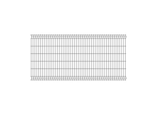 Panel ogrodzeniowy 3D 123 x 250 cm Ø3,2 mm (50 x 200 mm) czarny ocynk+RAL 9005