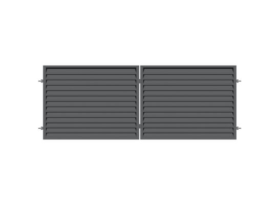 Brama dwuskrzydłowa EMMA 4,00 x 1,50 stal ocynk + RAL7016 struktura