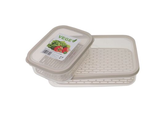 Pojemnik z ociekaczem Pierro VEGE 1,65l ecru