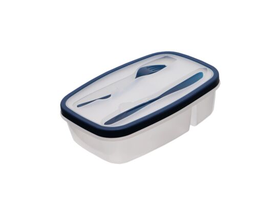 Lunchbox ze sztućcami FRESH 6,5 x 15,5 x 22,5 cm granatowy
