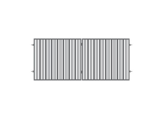 Brama dwuskrzydłowa ERYK 3,50 x 1,50 stal ocynk + RAL7016 struktura