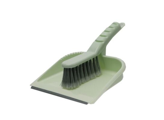 Komplet zmiotka + szufelka z gumką EDEN GREEN zielony