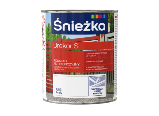 Podkład antykorozyjny Urekor S U03 biały 0,8 l Śnieżka