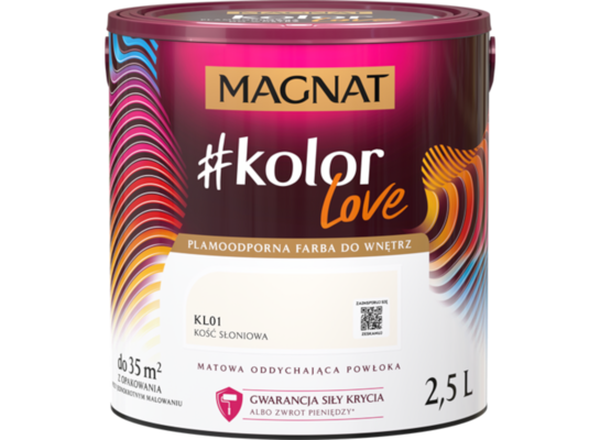 Farba #Kolor Love KL01 kość słoniowa 2,5 l Magnat