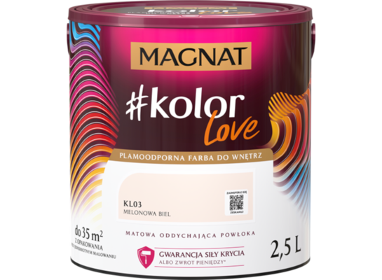 Farba #Kolor Love KL03 melonowa biel 2,5 l Magnat