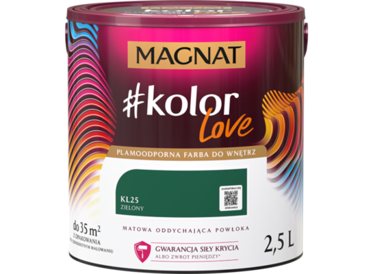 Farba #Kolor Love KL25 zielony 2,5 l Magnat