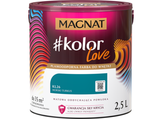 Farba #Kolor Love KL26 morski turkus 2,5 l Magnat