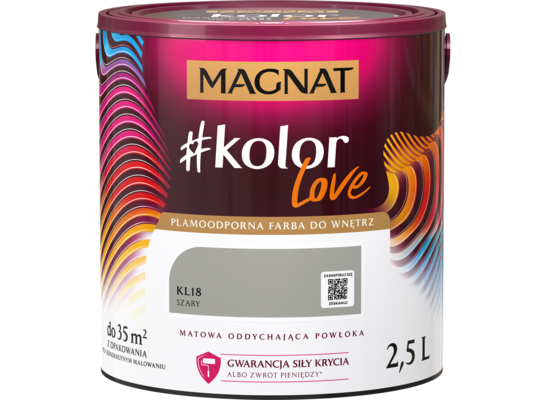 Farba #Kolor Love KL18 szary 2,5 l Magnat