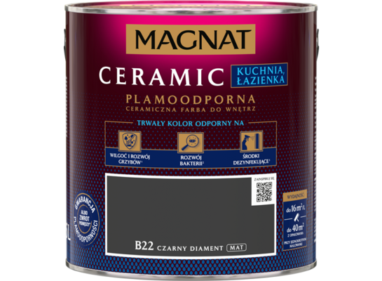 Farba ceramiczna MAGNAT Kitchen&Bathroom czarny diament B22 2,5 l