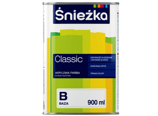 Farba akrylowa Classic Baza B 0,9 l