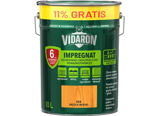 Impregnat ochronno-dekoracyjny powłokotwórczy orzech włoski V04 10 l