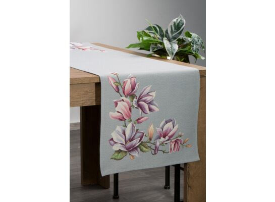 Bieżnik dekoracyjny gobelinowy 40 x 100 cm popielaty