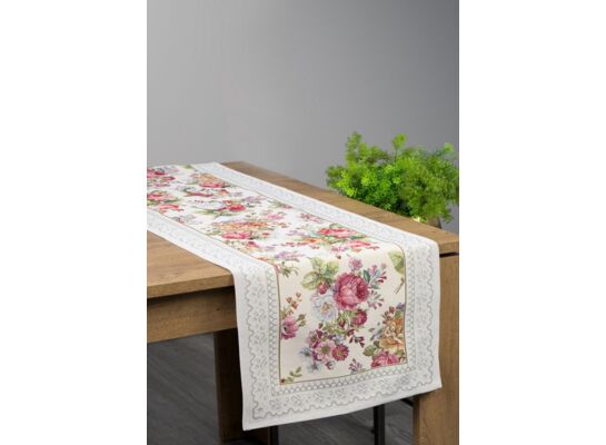 Bieżnik dekoracyjny gobelinowy 40 x 100 cm jasnoszary