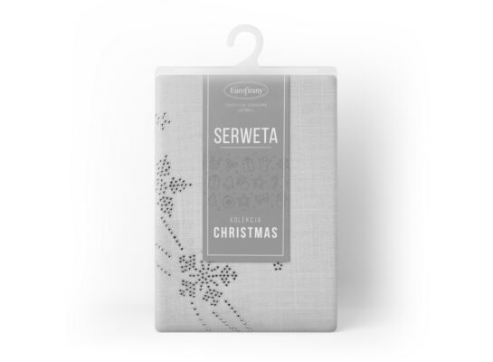 Serwetka dekoracyjna Agata 85 x 85 cm srebrny