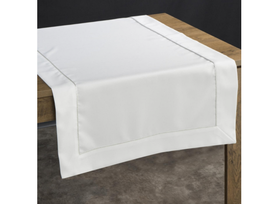 Bieżnik dekoracyjny Dorita 40 x 140 cm biały