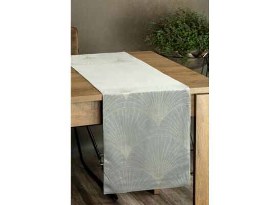 Bieżnik dekoracyjny Velvet Blink 35 x 140 cm srebrny