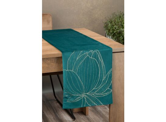 Bieżnik dekoracyjny Blink 12 35 x 180 cm ciemnoturkusowy