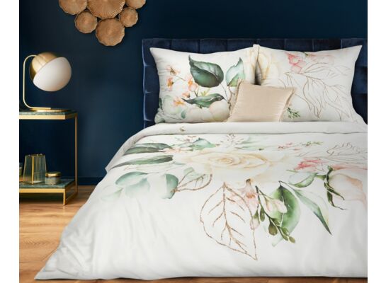 Komplet pościeli PREMIUM 220 x 200 cm, 70 x 80 cm/x2 biało-zielony