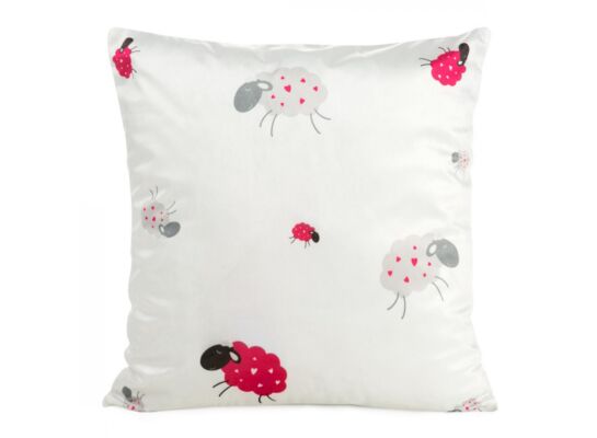 Poszewka dekoracyjna D91 Kids 3, 45 x 45 cm Velvet biało-różowa