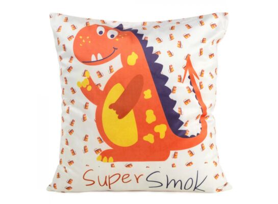 Poszewka dekoracyjna D91 Kids 8B, 45 x 45 cm Velvet biało-pomarańczowa